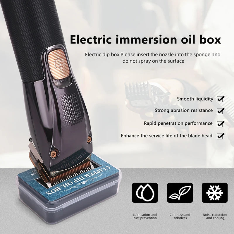 Lubricating Clipper Oil Box Barbershop Oil Storage Box For Hair Blade Oil Blade Rust Prevention Protection Repair Electric Push