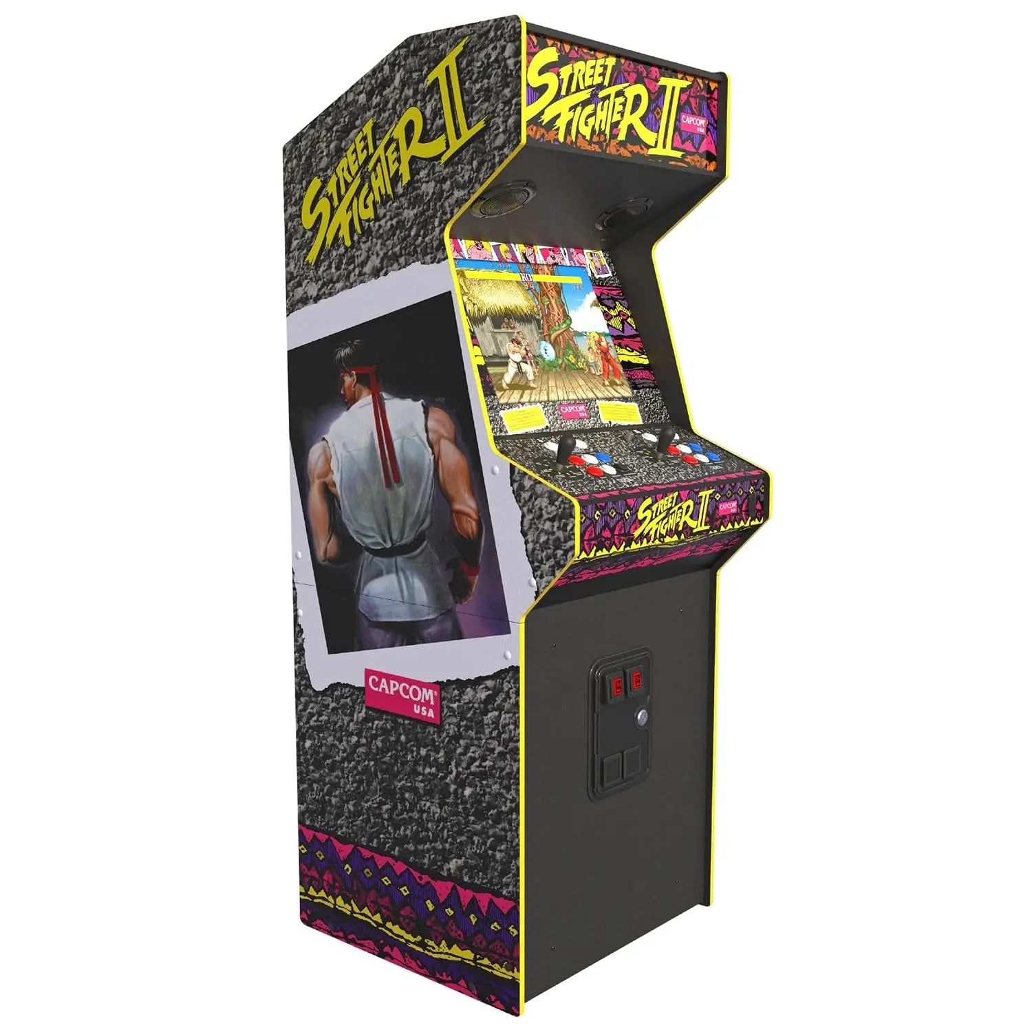 Street Fighter II: The World Warrior XT - Home Arcade Machine | 9/10-Scale Multiplayer Cabinet - 15+ Capcom Games,, Custom