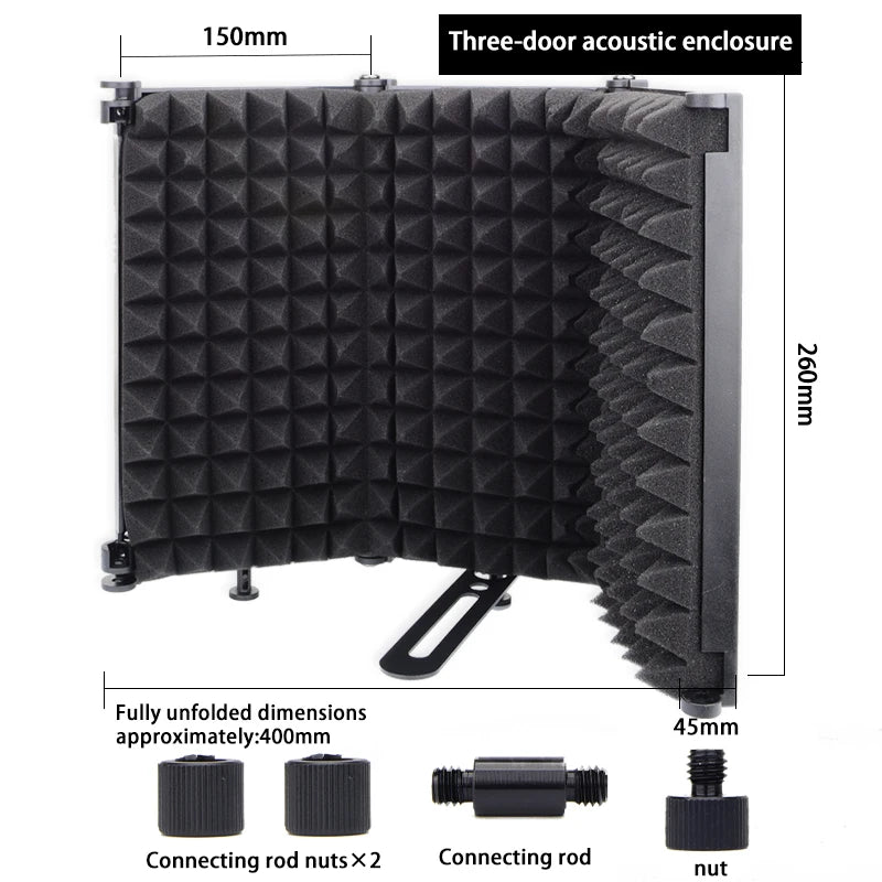 3/5, panel recording spray screen, noise-reducing and sound-absorbing microphone
