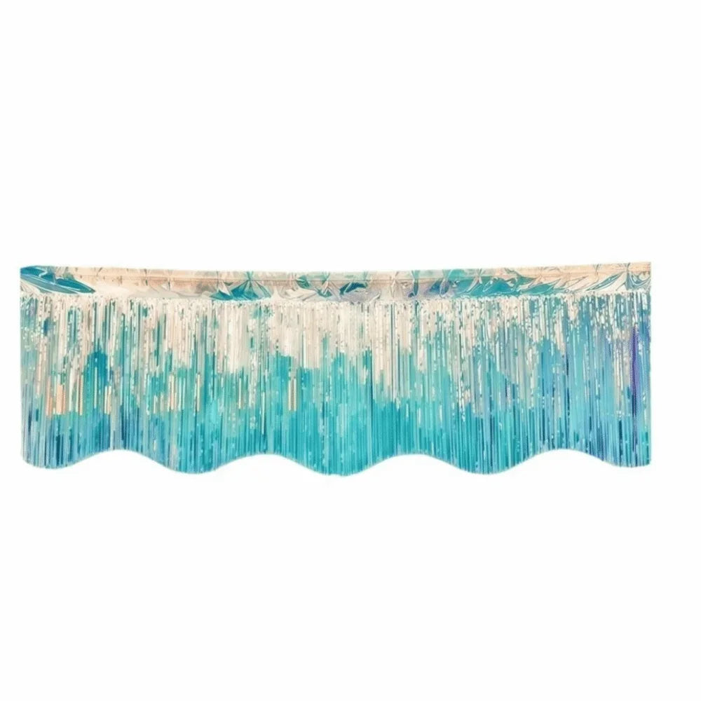 Multicolor Drizzle Garland Encryption PET Metallic Foil Fringe Thickening Background Ornament Tassel String Party Supplies
