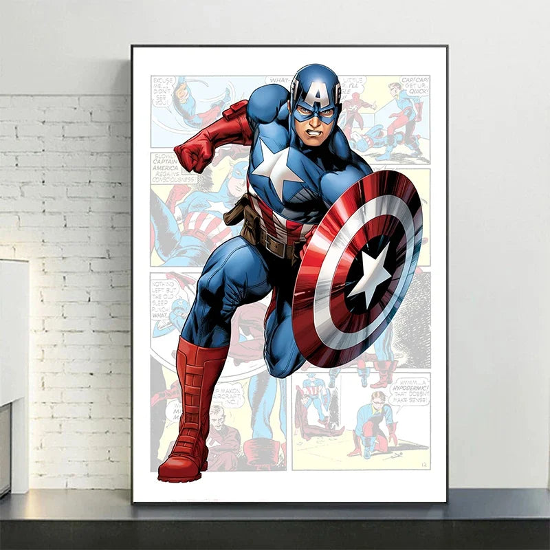 Comic Superhero Posters Set Canvas Painting Super Hero Prints Wall Art Picture Kids Room Decor