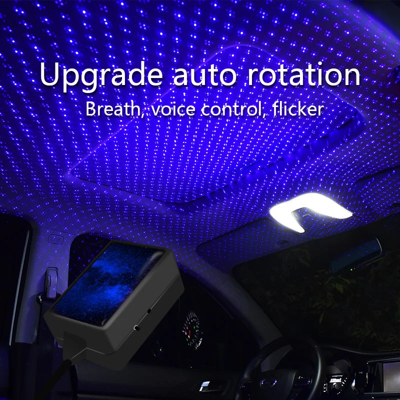 Auto USB starry sky car roof star decoration light ambient light music Rhythm control car interior led starry light for car