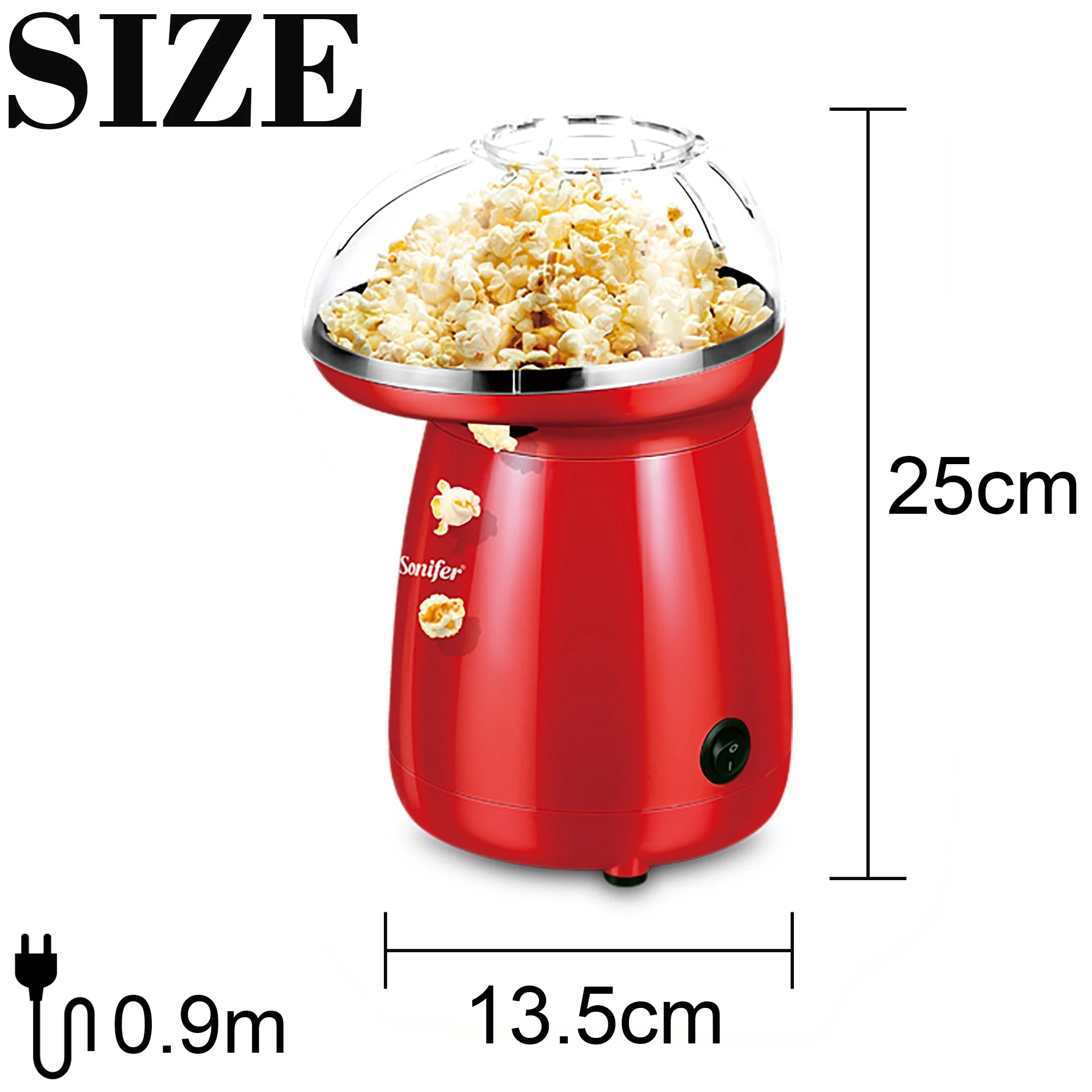 Enjoy healthy and delicious popcorn at home with this hot air oil-free popcorn maker—perfect for a guilt-free snack!