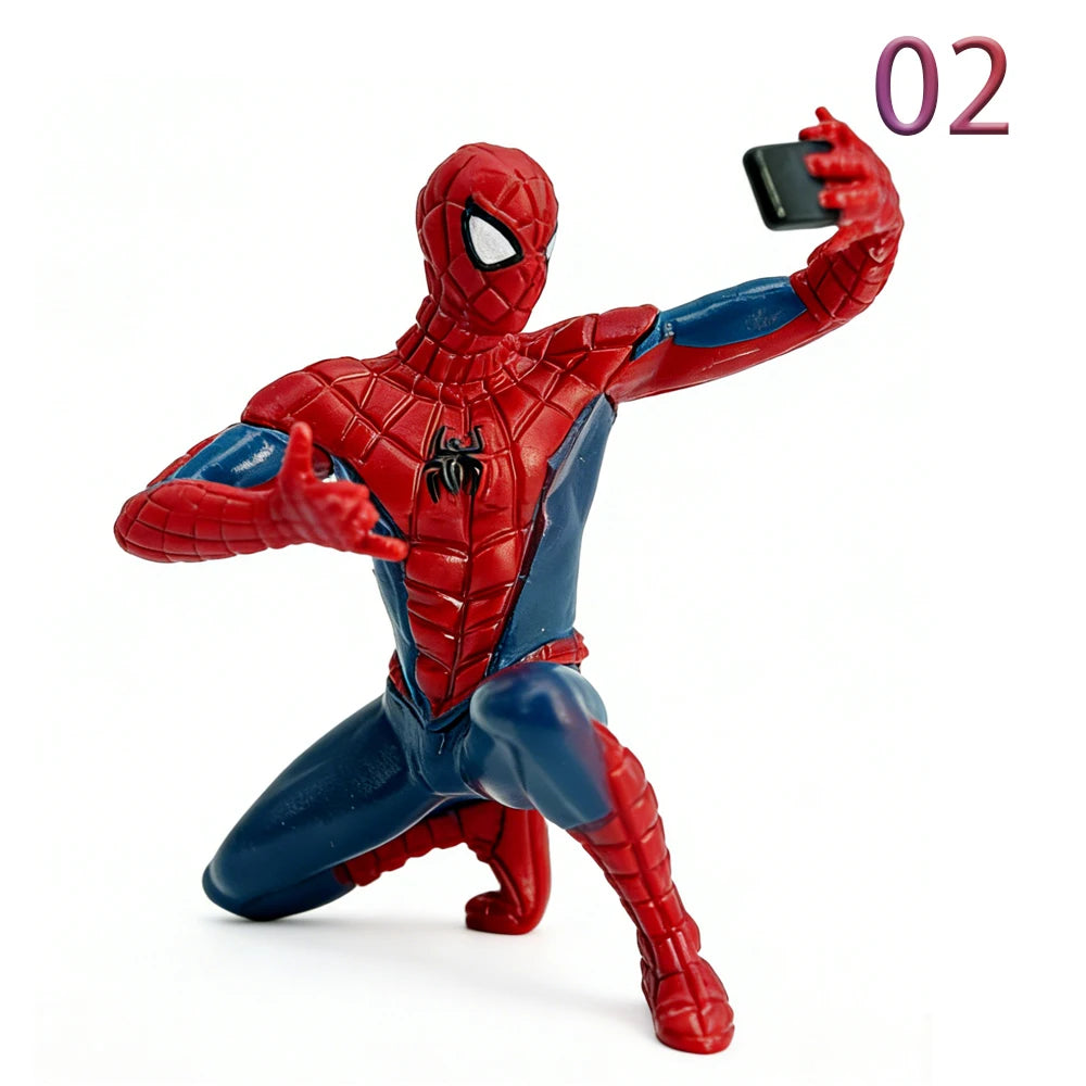 Popular Marvel Superhero Spider-Man 7-9 cm Mini Hand-made Desktop Model Decoration Game Peripherals Avengers Collection Toy Gift