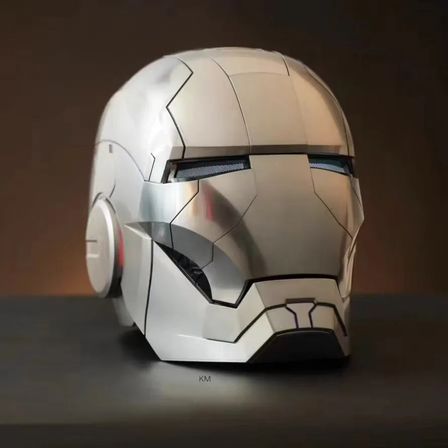 Iron Man Mk5 Helmet 1:1 Wearable Voice Control 3 Modes LED Light Jarvis Mask Open/Close Adult Cosplay Collectible Gift