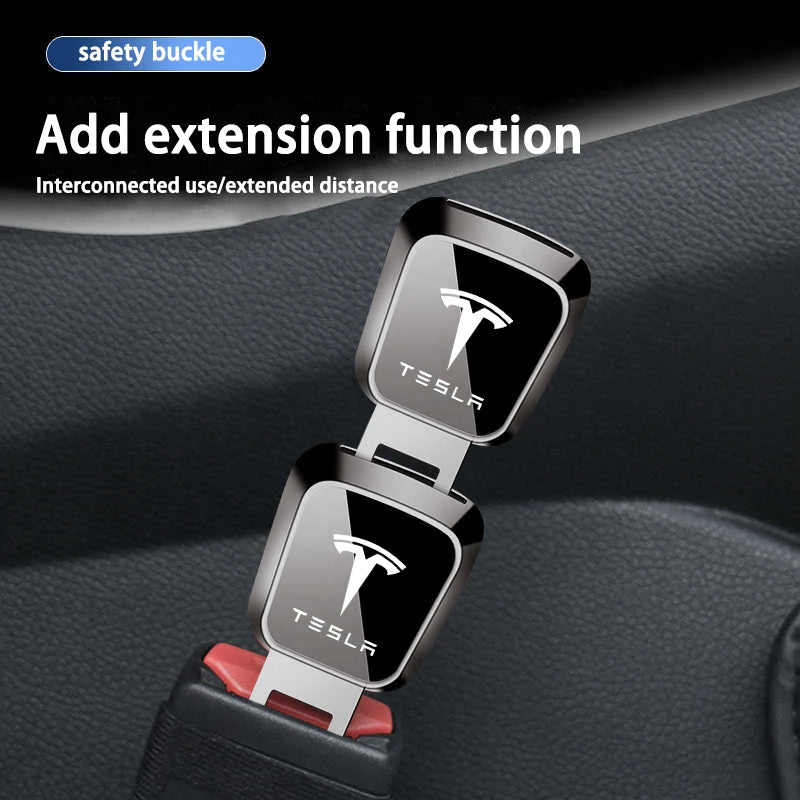 Car Safety Buckle Clip Seat Belt Extender Accessories For Tesla Model 3 Y S X Cybertruck Car Interior Accessories.