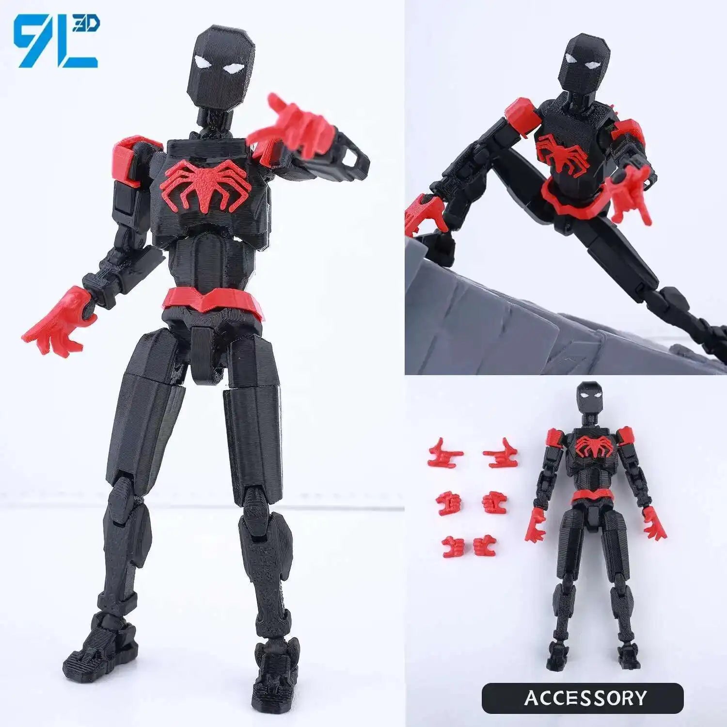 9L3D Printed Deadpool Wolverine Batman Spider-Man Venom Action Figures Dummy13 Lucky13 T13  Anime Model Toys Collectors Gifts