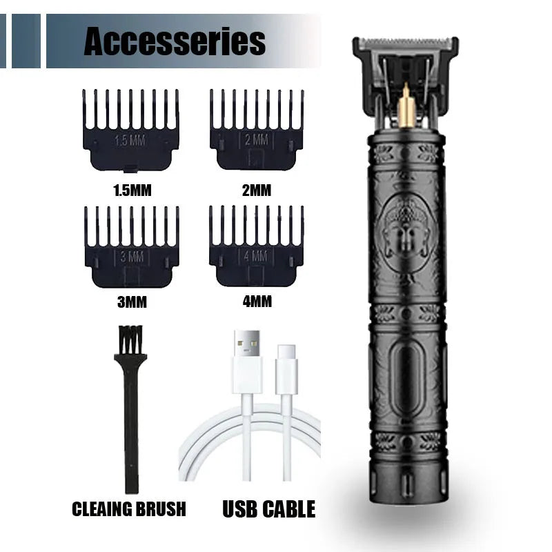 Get the perfect cut with this vintage electric hair clipper—rechargeable and designed for men who want sharp, clean trims anytime!