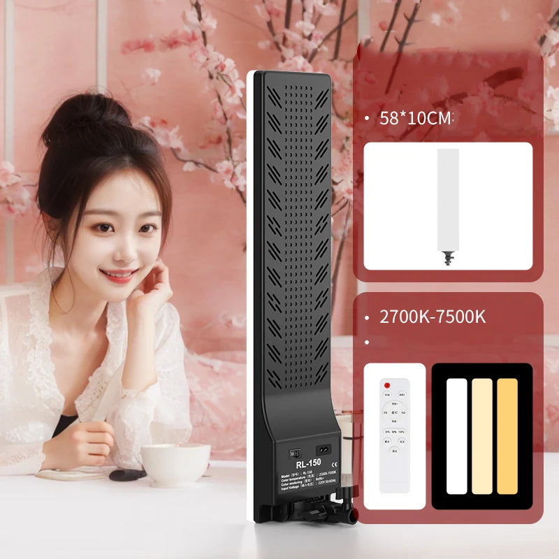 Big Size Fill Lamp Light Photo Studio LED Video Panel Photography Lighting With Tripod Stand Long Arm EU Plug For Live Stream