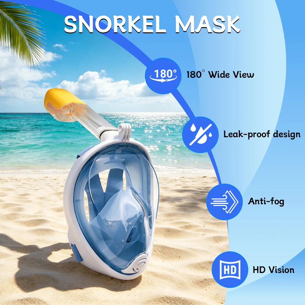Underwater Scuba Anti Fog XIAOTREE Full Face Diving Mask Snorkeling Respiratory Masks Safe Waterproof Swimming Equipment
