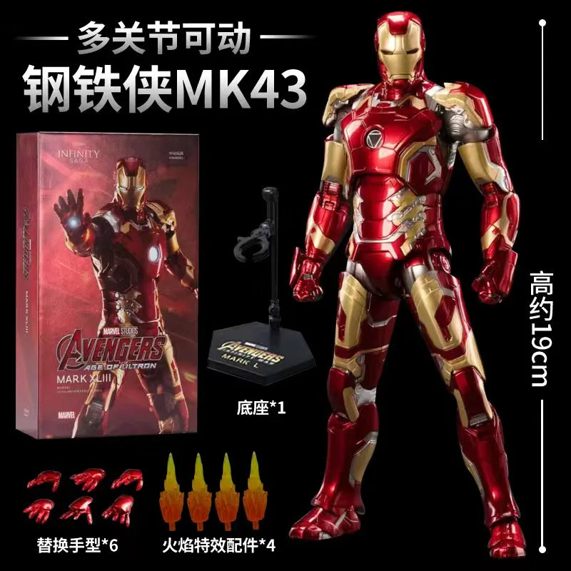 ZD Toys Iron Man MK1 MK2 MK3 MK4 MK5 MK6 MK7 MK42 MK43 MK45 MK46 War Machine Movie Action Figure 7 Inches Adult Collectible Toys