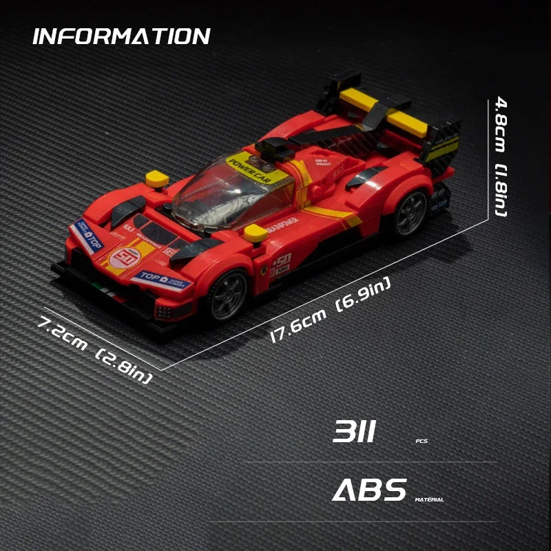 Technical Car Speed Racing Building Blocks Bricks Sets Sports Car MOC Garage City Vehicle Creative Toys For Kids