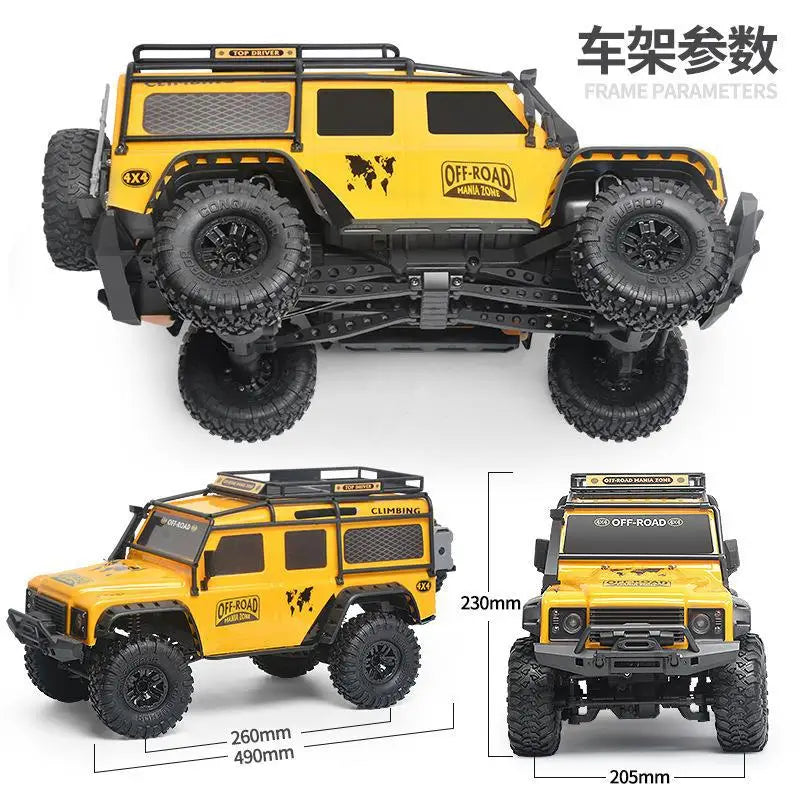 Huangbo 1:10 Full Scale Four-Wheel Drive Off-Road Climbing Vehicle Rc Remote Control Car Model Toy High-End Boy Birthday Gift
