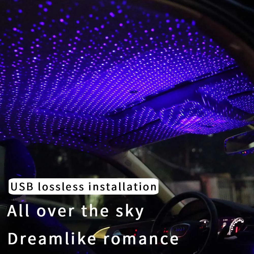 Auto USB starry sky car roof star decoration light ambient light music Rhythm control car interior led starry light for car