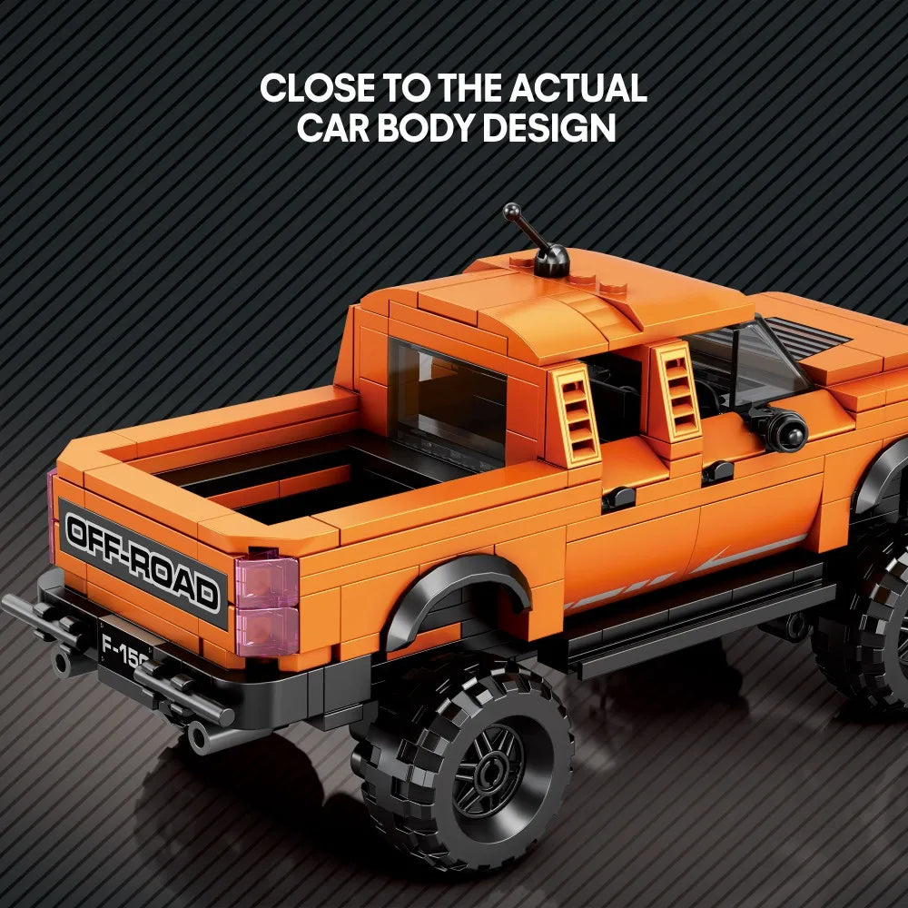 423PCS Pickup Truck Building Blocks City Freight Car Model Bricks Desktop Decoration Educational DIY Toys For Kids Holiday Gifts