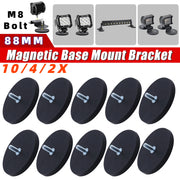 10/4/2PCS 88mm M8 Bolt Magnetic Base Mount Bracket Clamp LED Work Light Bar Holder SUV Offroad