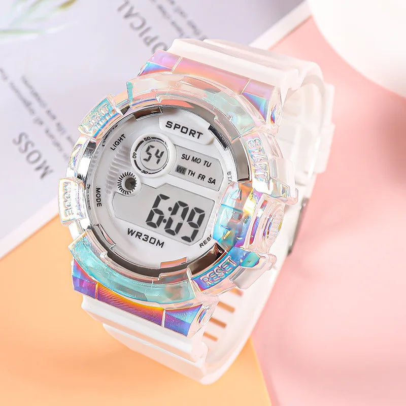 Fashion Kids Watches LED Digital Watch for Kids Boys and Girls Sports Clock Alarm Luminous Students Electronic Wristwatch Gifts