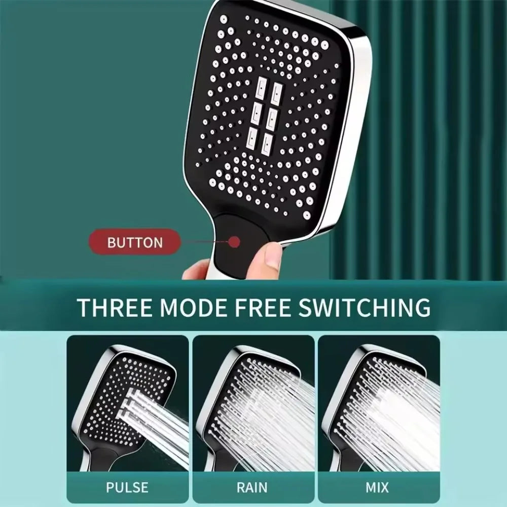 Adjustable Shower Head 3 Mode Rainfall Shower