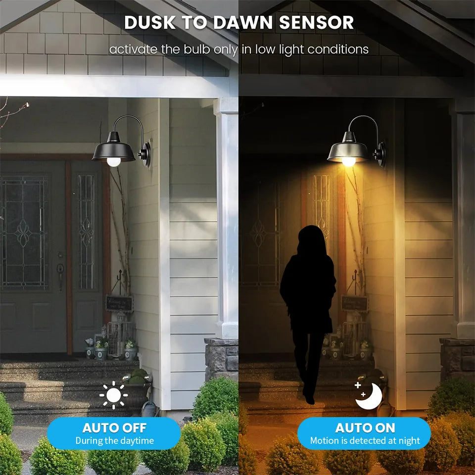 1pc Radar Motion Sensor Light Bulbs Dusk to Dawn LED Bulbs Outdoor Auto On/Off for Indoor Outdoor Basements, Porch,Courtyards