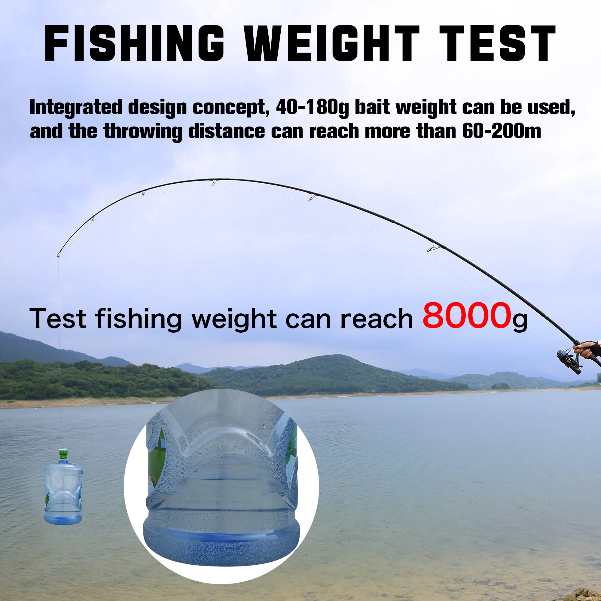 BIUTIFU BIGFISH Carp Surfcasting Fishing Rods 3.0m 3.3m 3.6m 3.9m 4.2m 4.5m T800Carbon 3.5lbs Shore Casting 40-200g Spinning Hard Rock Pole