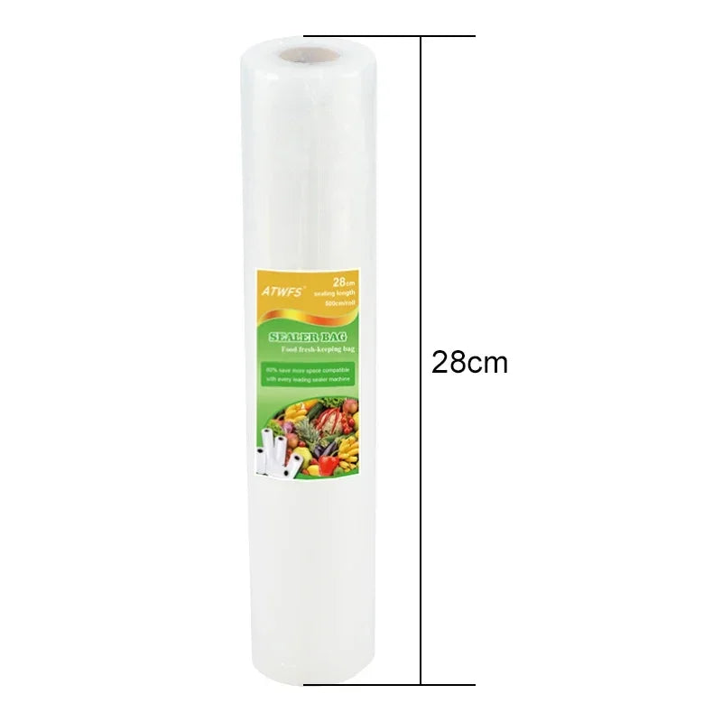 Vacuum Bag Packaging Food Vacuum Sealer Bags for Food Storage Keep Products Fresh Bag 12/17/20/25/28cm*500cm 1 Roll