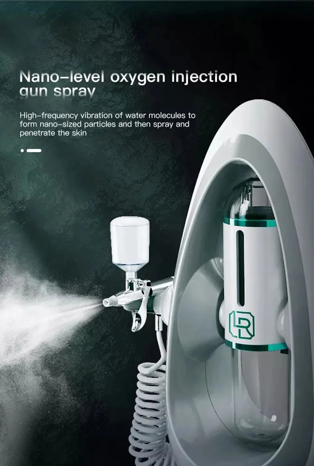 Experience advanced skincare with the new small bubble oxygen injection instrument. This Hydra Dermabrasion device combines Aqua Facial Cleaning, Suction for blackhead removal, and gentle exfoliation for clear, radiant skin.
