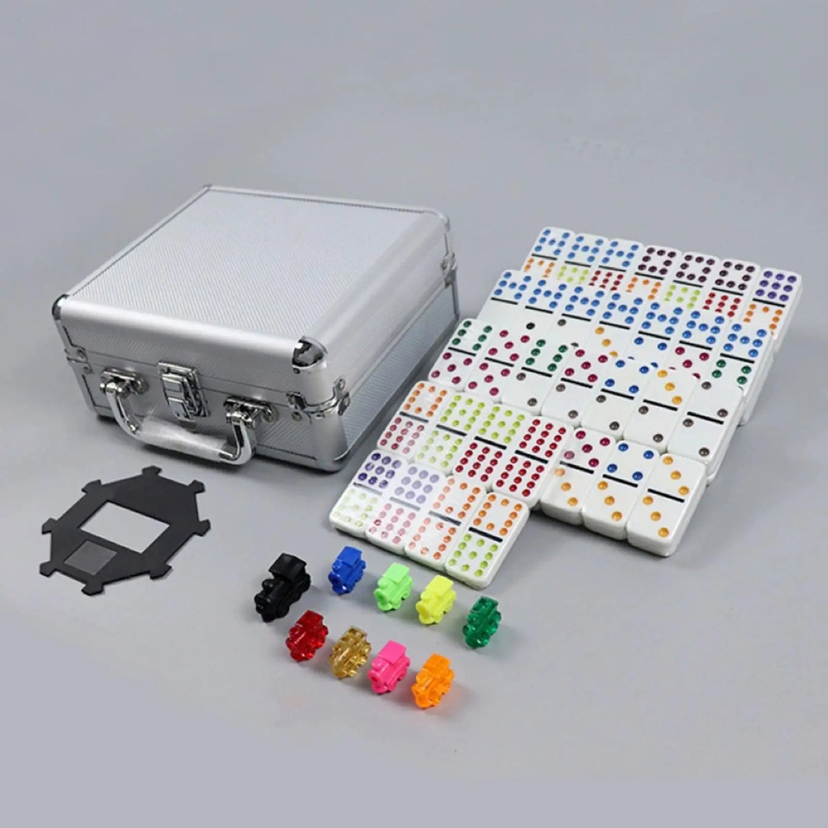 Mexican Train Dominoes Set Educational Toy 91Tiles Toy Night Party Favors Set