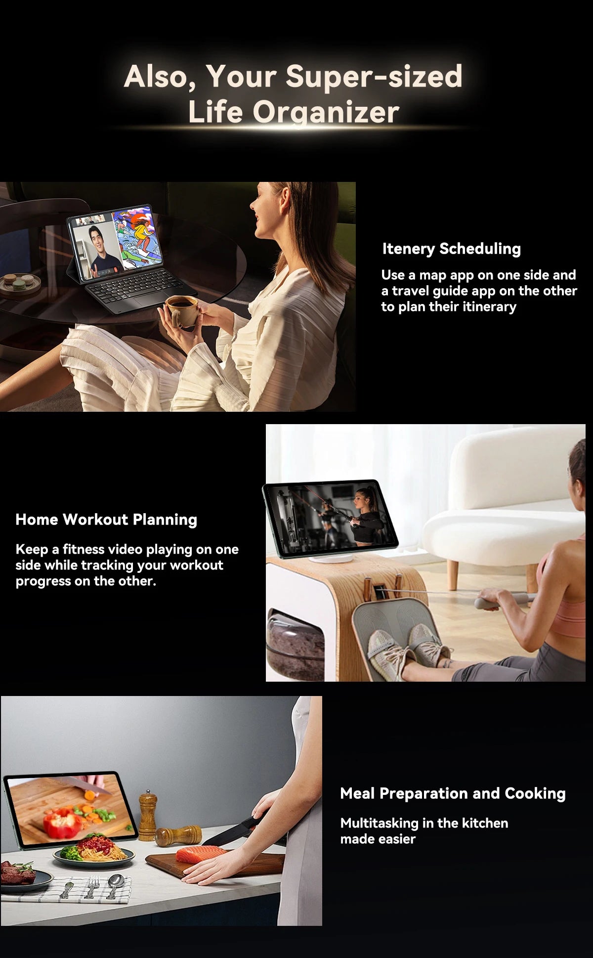 Blackview MEGA 2 Android 15 Tablet 12 inch 2K Display 36(12+24)GB 256GB Unisoc T615 9000mAh Battery Widevine L1 Pad PC