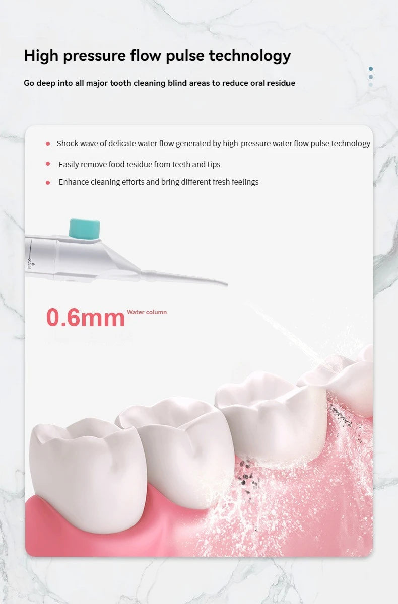 Keep your smile fresh on the go with this portable oral irrigator—high-pressure water flossing for a deep clean anytime, anywhere!