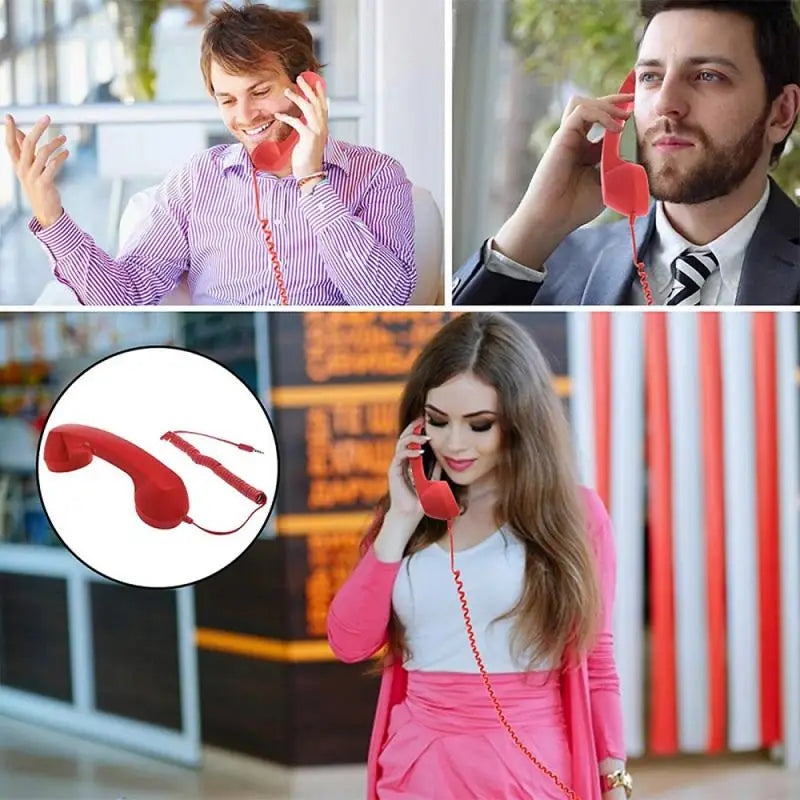 Enjoy classic style and clear conversations with this retro mobile phone handset microphone headset—combining vintage looks with modern functionality!