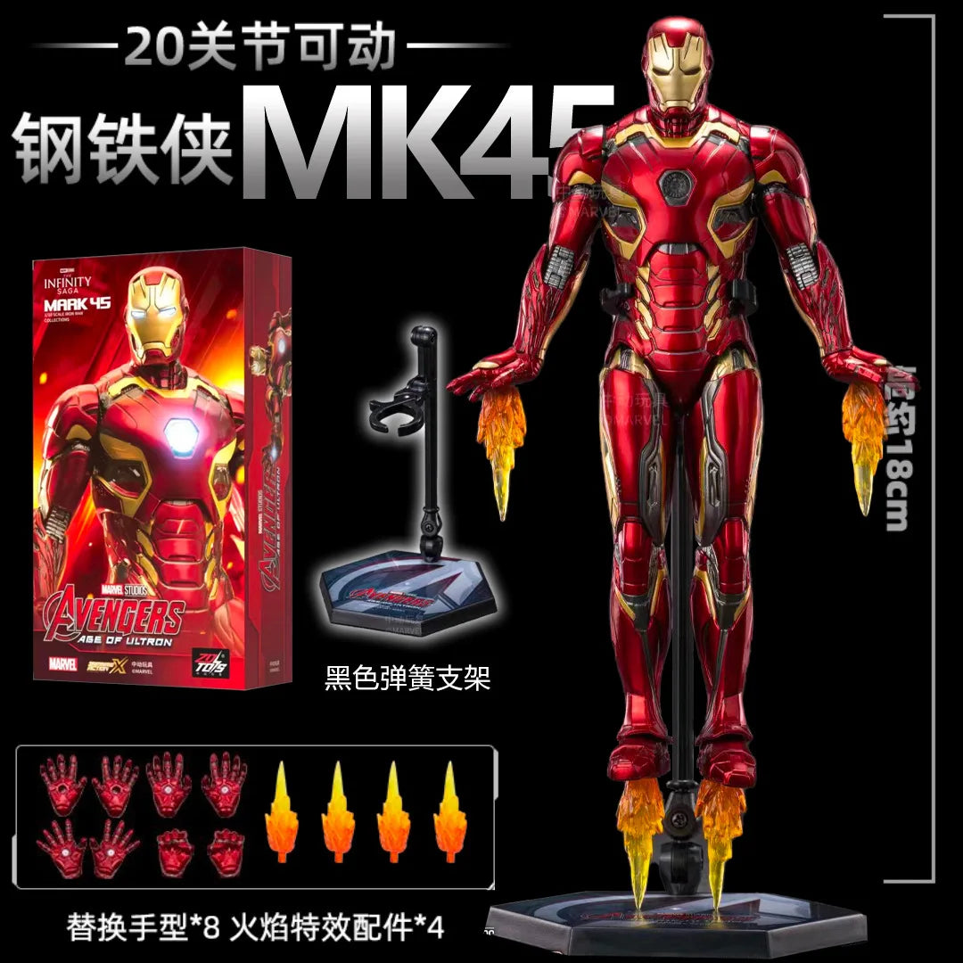 ZD Toys Iron Man MK1 MK2 MK3 MK4 MK5 MK6 MK7 MK42 MK43 MK45 MK46 War Machine Movie Action Figure 7 Inches Adult Collectible Toys