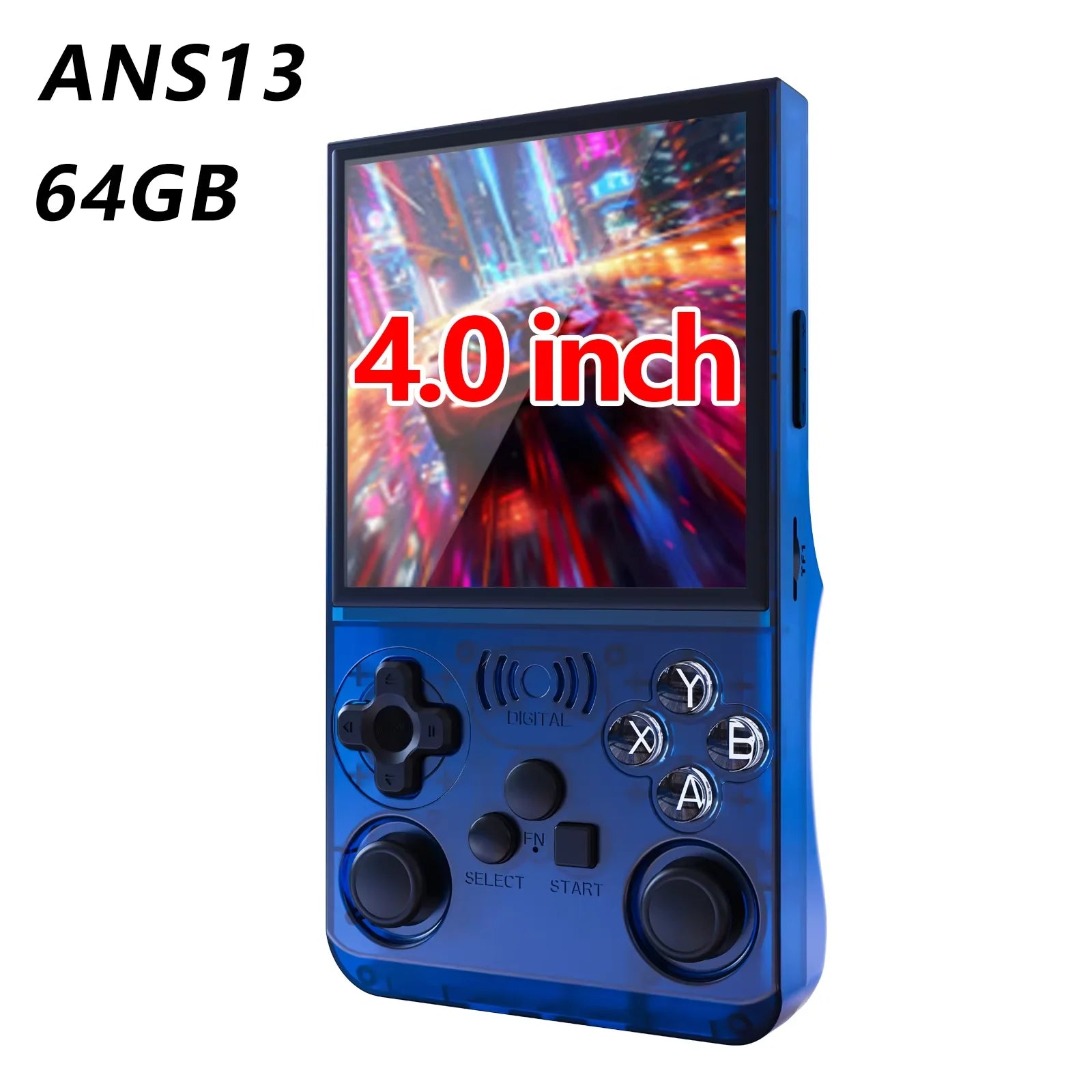 GAMINJA ANS13 4.0 Inch IPS Screen Retro Handheld Video Game Console 15000+ Games Built-in Linux Portable Pocket Gaming Console