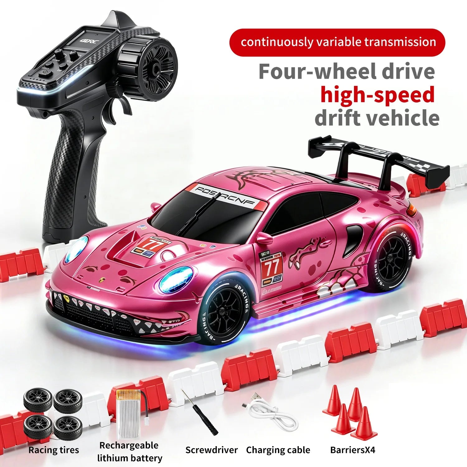 4DRC 2.4G Full Scale Mini H6 Drift Remote Control Car with APP 4WD Racing 1:43 Children Toy Car Model