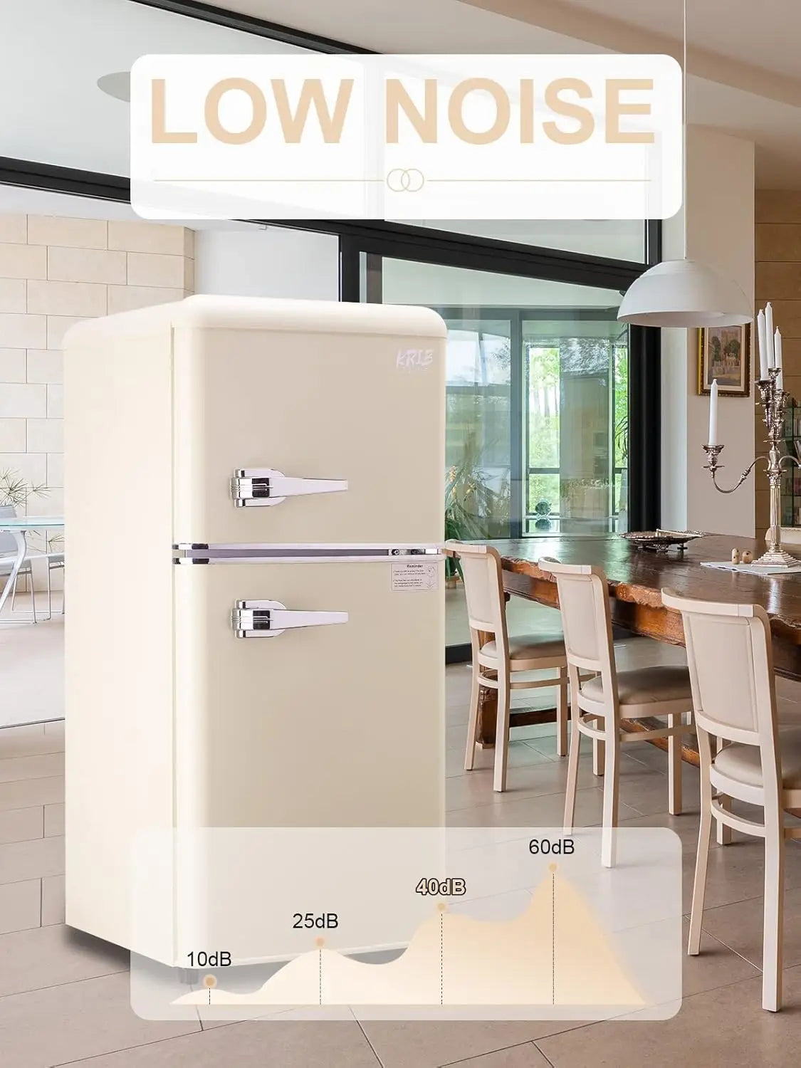 Mini Fridge with Freezer (Retro Design)