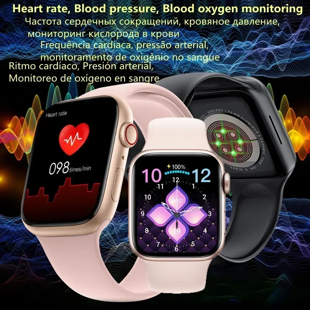 Stay connected and track your health with this stylish smartwatch for men and women—compatible with Android and iOS!