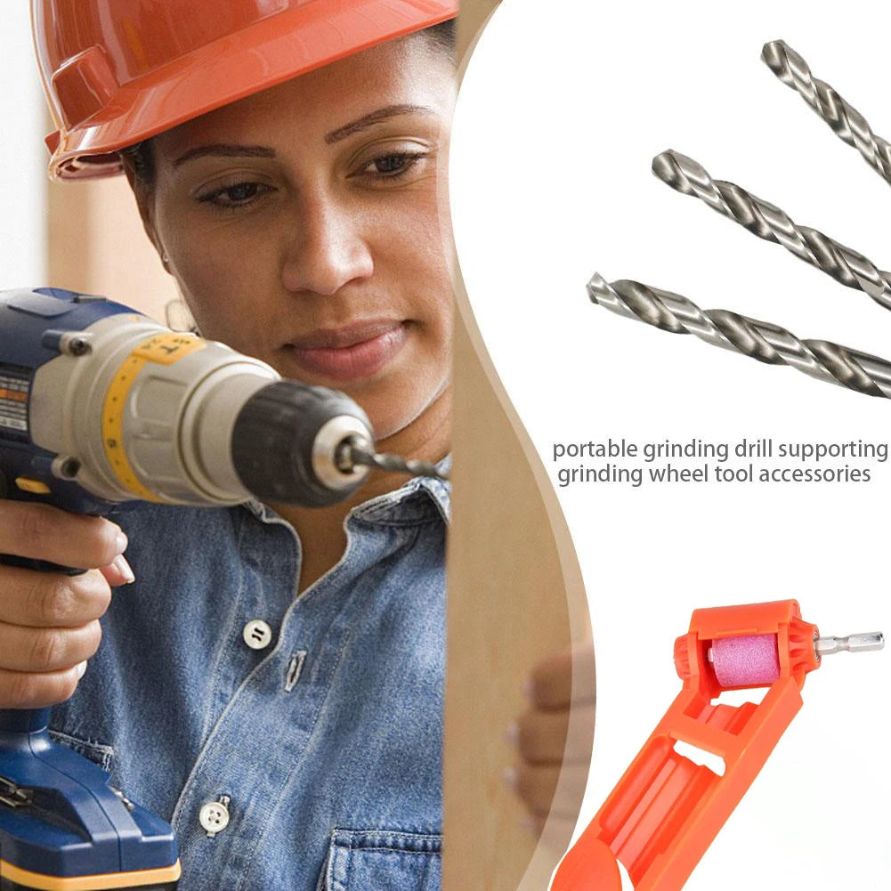 Portable Drill Bit Sharpener Corundum Grinding Wheel Tool Corundum Resisting Drill Polishing Grinder Wheel Tool 2.0-12.5mm Drill