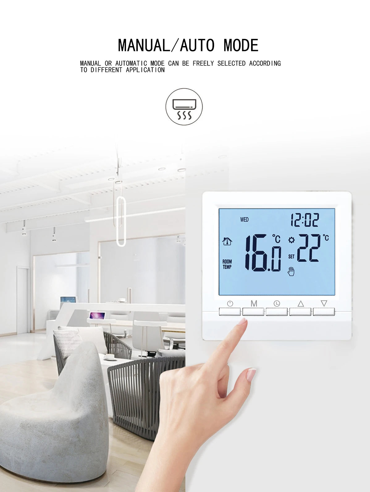 Take control of your home’s warmth with this digital thermostat—battery-powered and programmable for precise heating temperature management with your gas boiler!