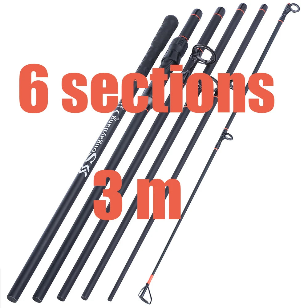 Sougayilang 3.0M/ 3.6M 6/7 Sections Carp Fishing Rod Feeder Hard Carbon Fiber Fishing Rod Travel Fishing Pole Fishing Tackle