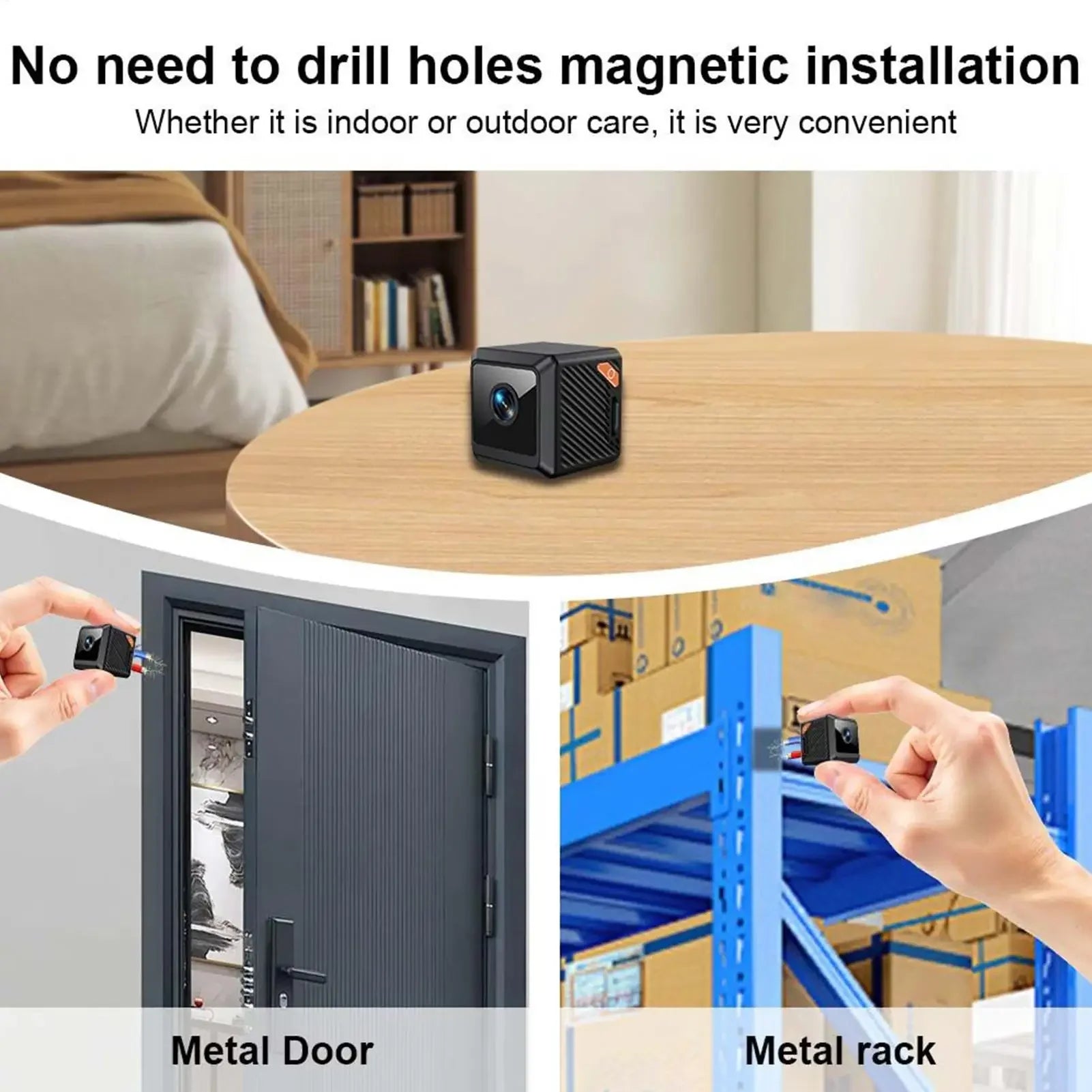 Keep an eye on what matters with this mini wireless 1080P monitor—portable, USB rechargeable, and supports memory card storage. Ideal for bedrooms, gardens, and more!