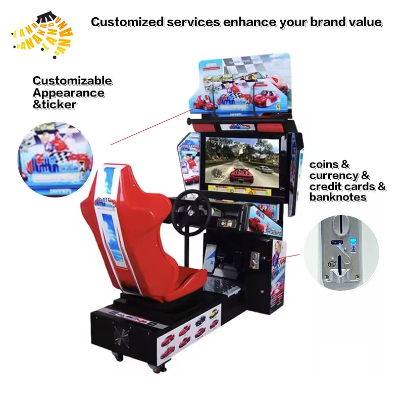 Wholesale Coin Operated Indoor Amusement 32 Outrun Car Racing Video Games Machine Car Racing Arcade Games