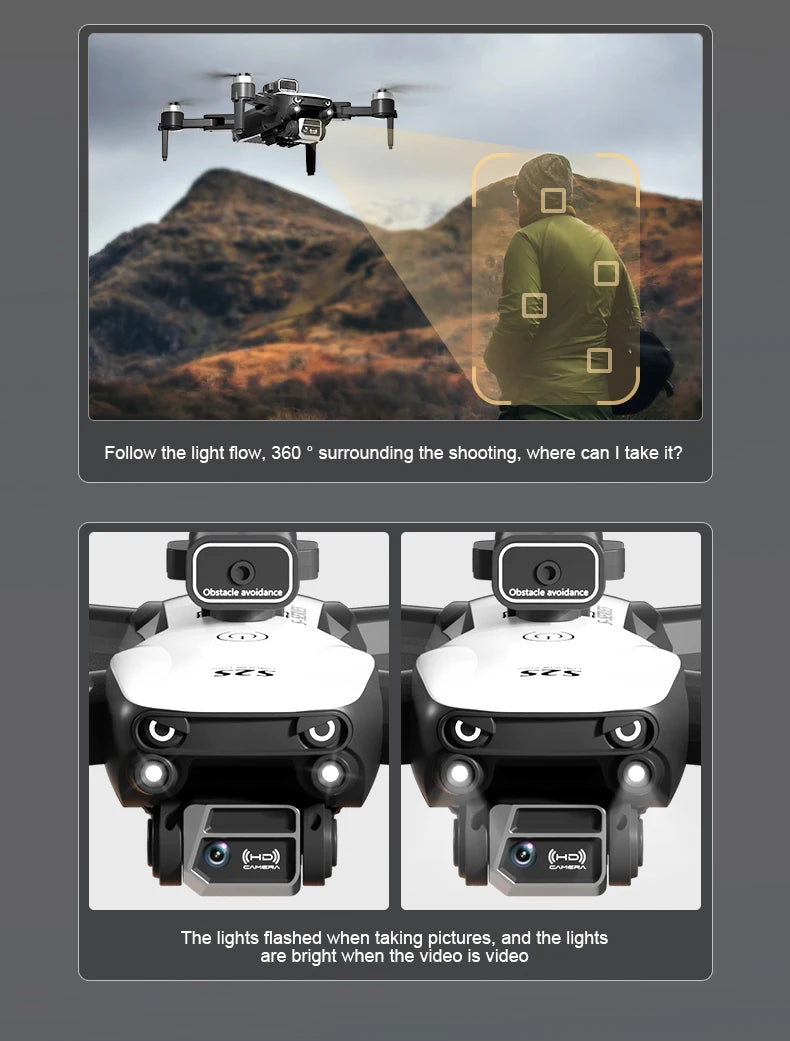 Long Endurance Drone, Brushless Motor, High-Definition Camera, 360 ° Rolling, Intelligent Obstacle Avoidance, Optical Flow Positioning, the Best Gift!