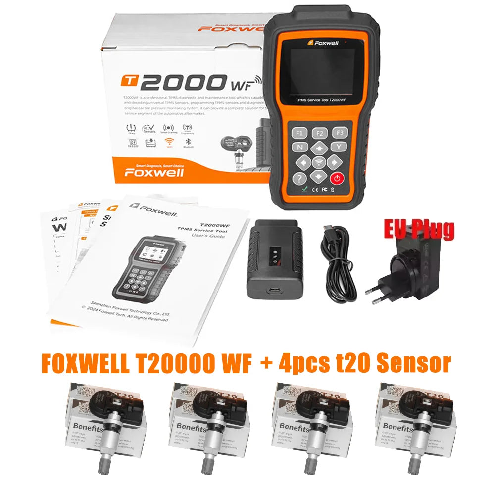 FOXWELL T2000 WF TPMS Diagnostic Tool for Car Tire Pressure Monitor System Programming Diagnosis Sensors Program PK T2000 pro