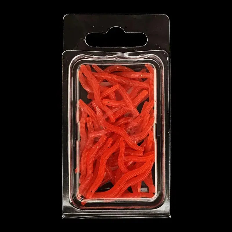 Lifelike Fishy Smell Red Soft Lures Simulation Earthworm Red Worms Artificial Fishing Lures