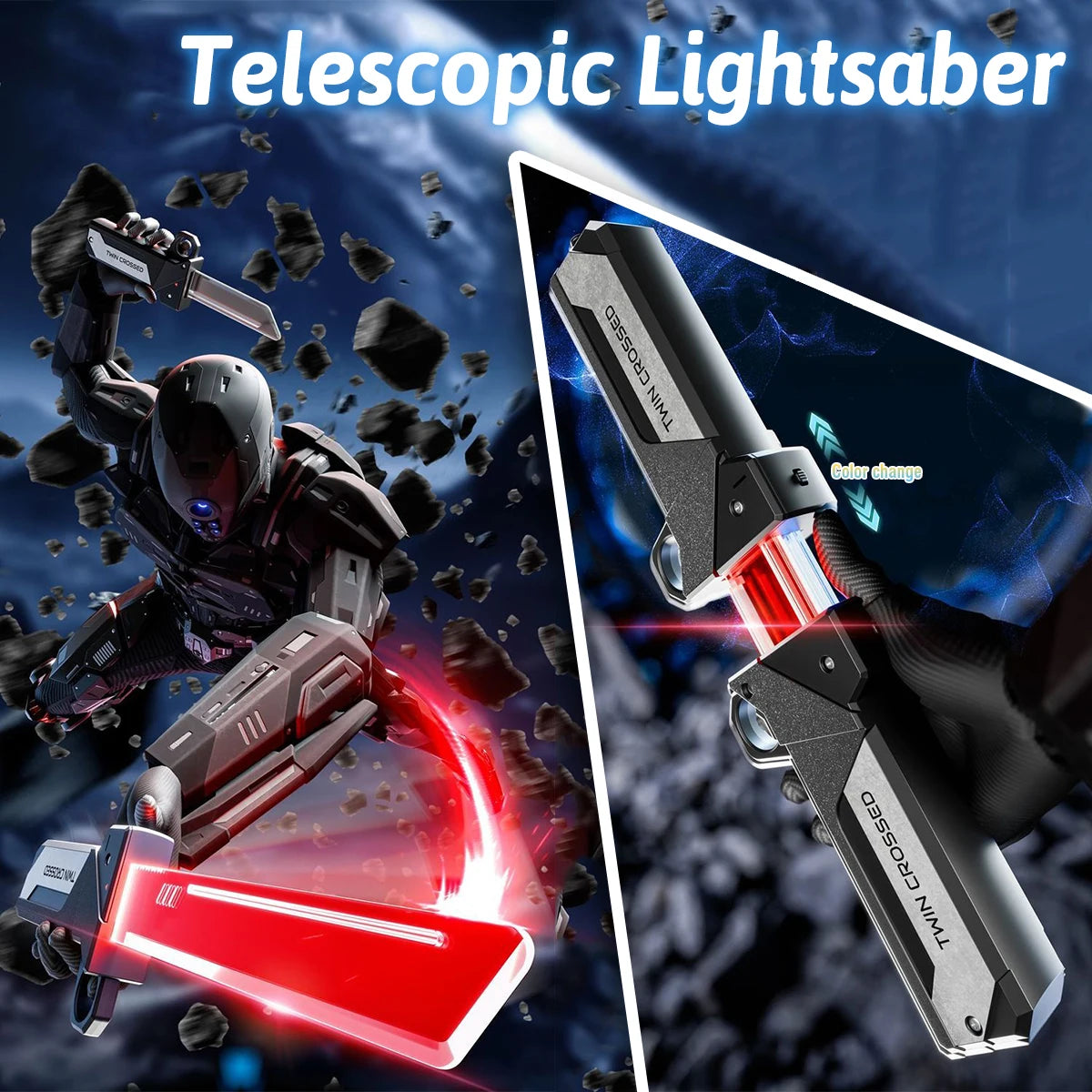 2026 AXE Lightsaber Toy 2 in 1 Sword Toys Lightstick Cosplay Role-Play outdoor Games for adult Children boys Children's Day Gift
