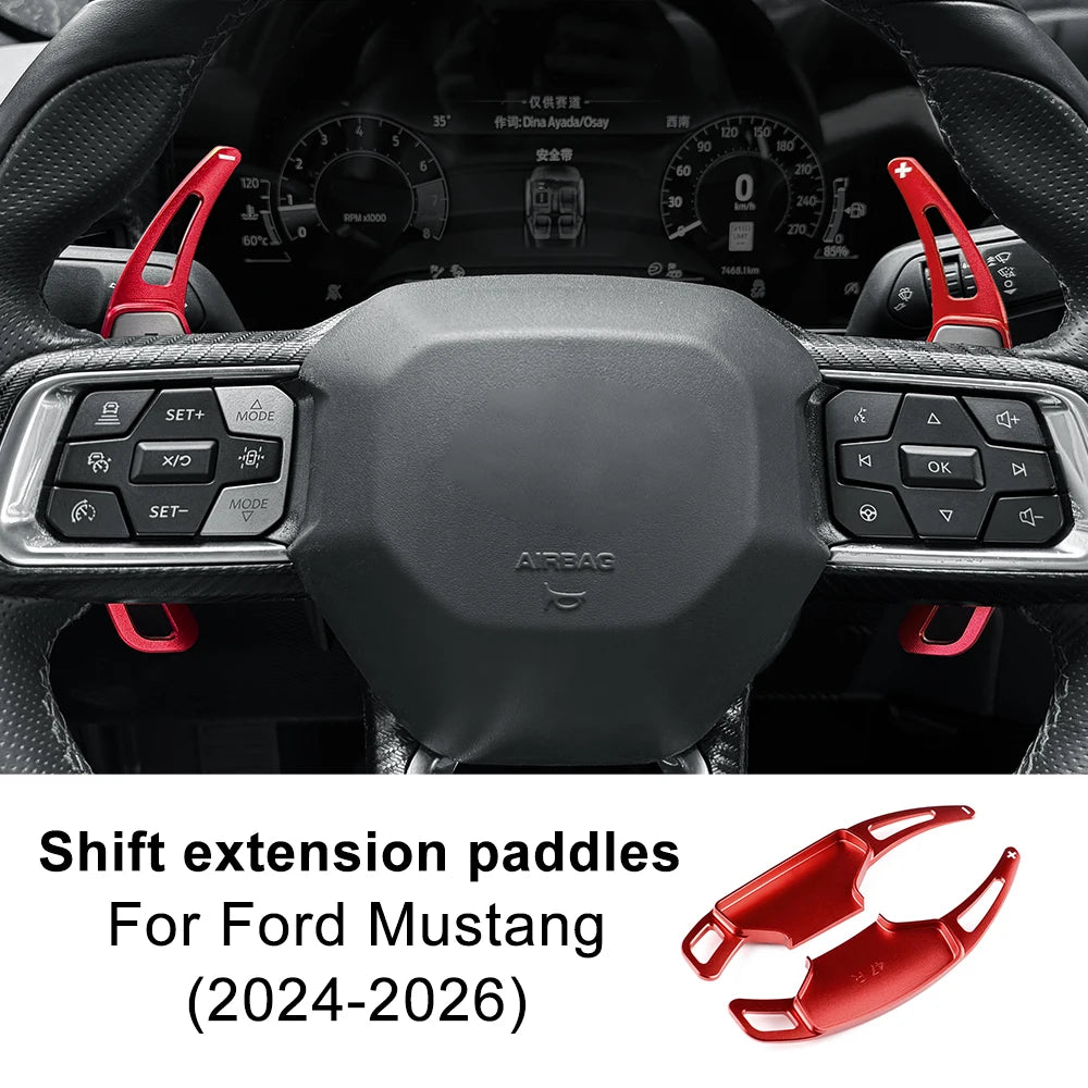 For Ford Mustang GT Dark Horse EcoBoost 2024 2025 2026 Car Steering Wheel Shift Paddle Gear Paddles DSG Extension Aluminum Alloy
