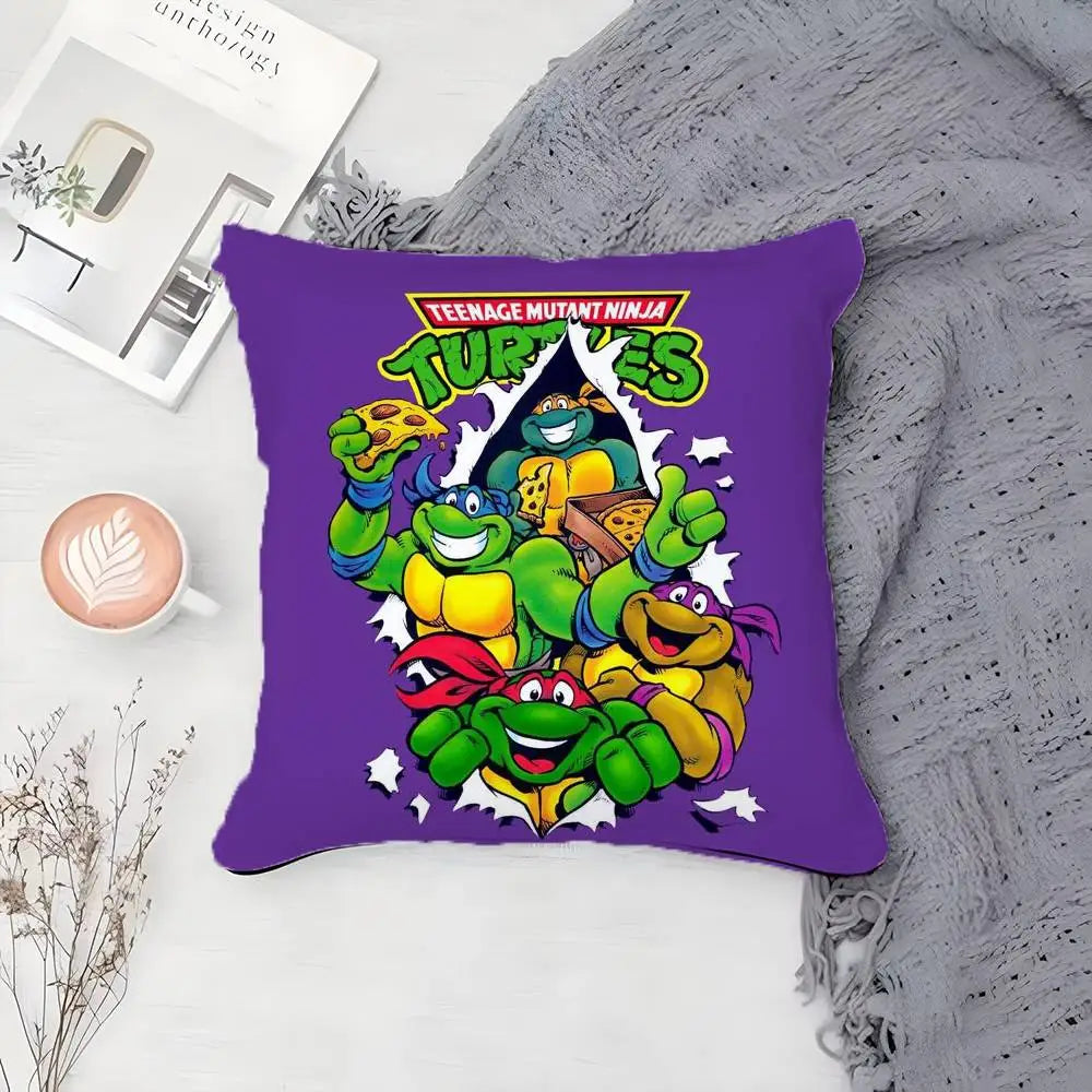 N-Ninja Movie T-Turtles Pillow Case Printing Pillowcase Living Room Sofa Cushion Cover Bedroom Room Decor