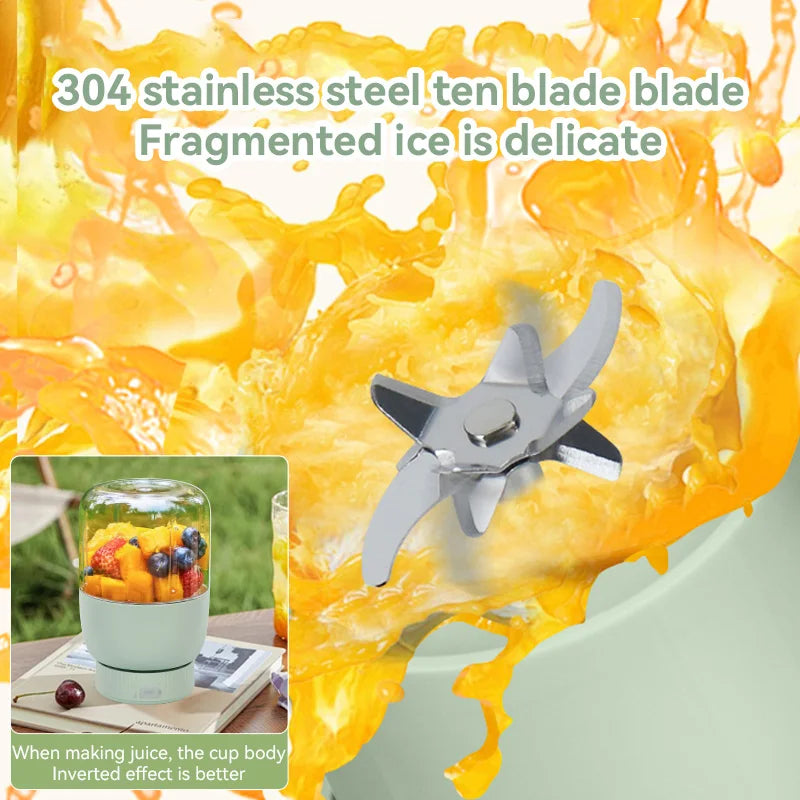 Portable Fruit Juicer Cup Y08 Multi-function Electric Travel Blender 10 Level Steel Knife Large Capacity Smoothie Quick Making