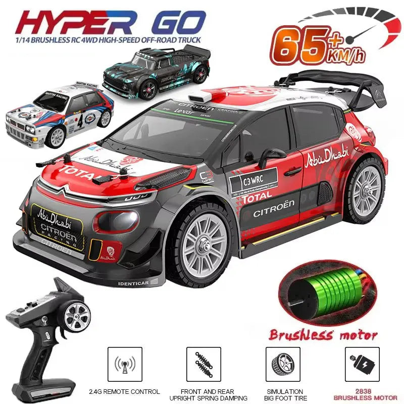 Hyper Go MJX 14303 14302 14304 1/14 4WD RC Car 65km/h Brushless 2.4G Remote Control Car Off-road High Speed RC Cars Truck Toy