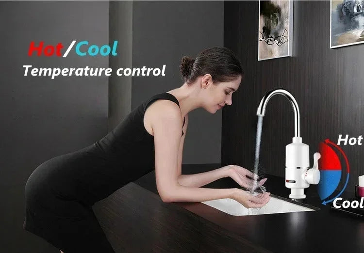 220V 3000W Electric Water Heater Kitchen Instant Hot Water Tap Heater Water Faucet Instantaneous Heater Heating Tap