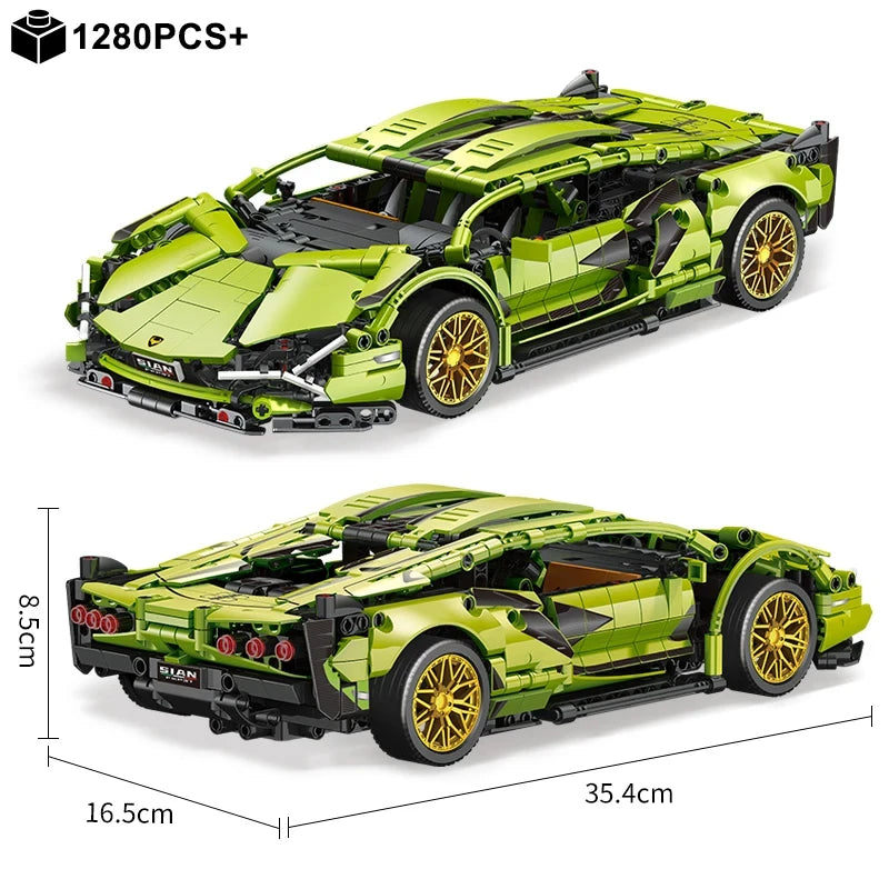 Technical Super Speed Sports Car Building Block Model Remote Control Vehicle Assemble Brick Desk Decor Toys for Kid Adult Gift